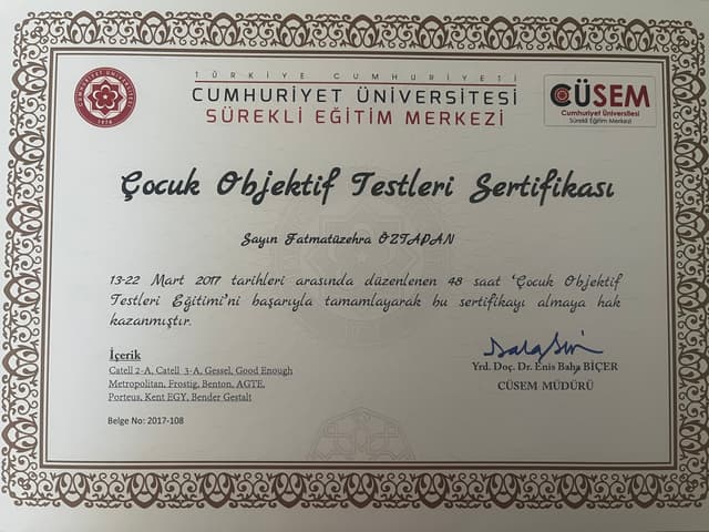 Çocuk Objektif Testleri
