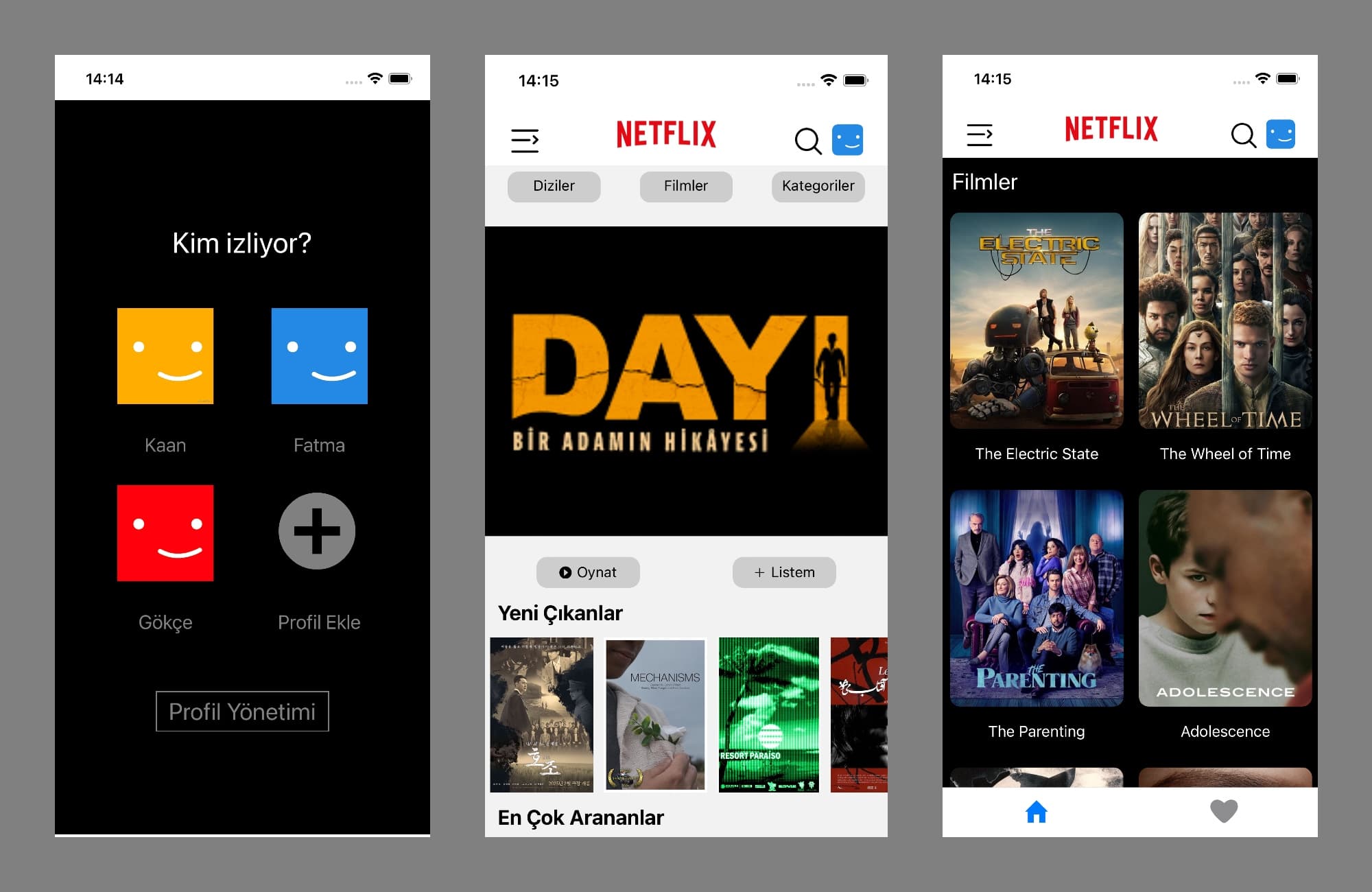 Netflix Mobil Clone